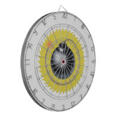 Met een knal gesmolten bom dartbord (Voorkant Links)