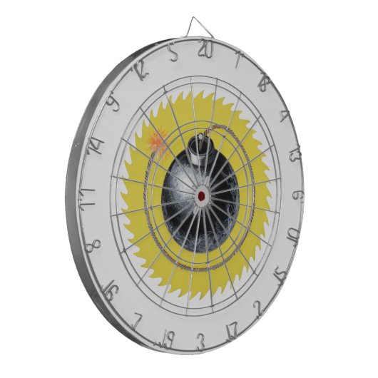 Met een knal gesmolten bom dartbord (Voorkant Links)