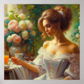 Met een kop koffie poster (Voorkant)