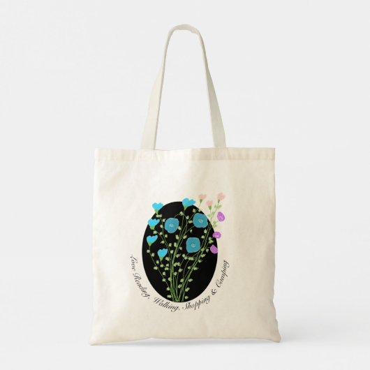 Met een kunstmatig ontwerp tote bag (Achterkant)