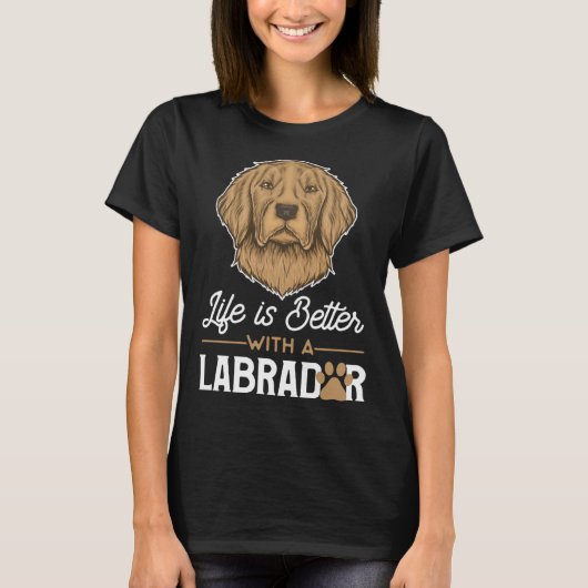 Met een labrador schattig chocolade lab gezicht t-shirt (Voorkant)