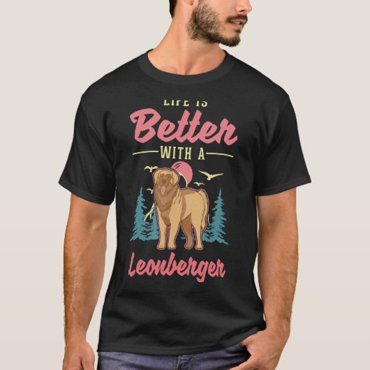 met een Leonberger T-shirt (Voorkant)
