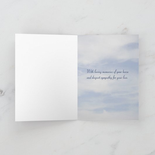 Met een liefhebbende herinneringen voor paardensym kaart (Binnen)