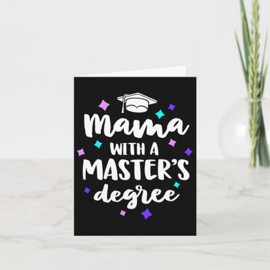 Met een Masters Degree Afstuderen Ceremonie Mam Kaart (Voorkant)