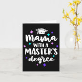 Met een Masters Degree Afstuderen Ceremonie Mam Kaart (Gele Bloem)