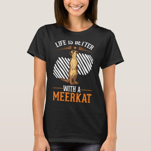 met een Meerkat T-shirt (Voorkant)