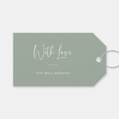 Met een minimum aan liefdesscript, speciaal aangep cadeaulabel (Voorkant (Horizontaal))