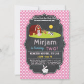 MET EEN OINK, BAA, CLUCK, MOO BOERDERIJ BIRTHDAY KAART (Voorkant)