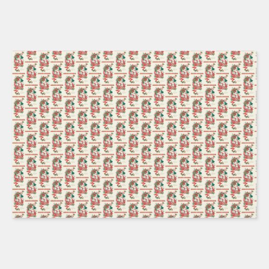 met een omslagpatroon getild met kerst inpakpapier vel (Voorkant 3)