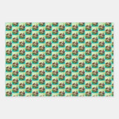 met een omslagpatroon getild met kerst inpakpapier vel (Voorkant 2)