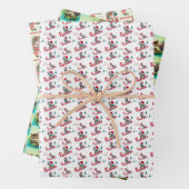 met een omslagpatroon getild met kerst inpakpapier vel (In situ)