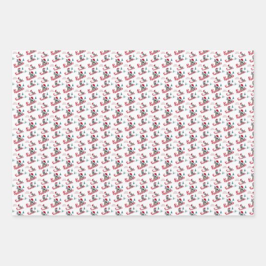 met een omslagpatroon getild met kerst inpakpapier vel (Voorkant)