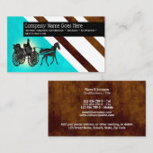 Met een paard getekende slederband visitekaartje (Voorkant / Achterkant)