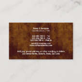 Met een paard getekende slederband visitekaartje (Achterkant)