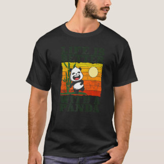 Met een Panda Beer Animal Retro 6 T-shirt