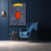 Met een paraplu van Paul Klee, Abstracte kunst Poster