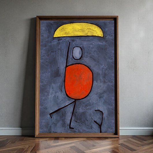 Met een paraplu van Paul Klee, Abstracte kunst Poster