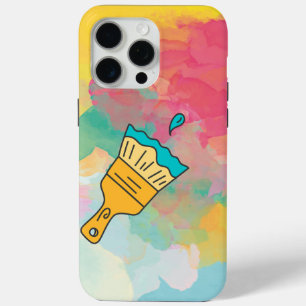 met een penseel beschilderd iPhone 15 pro max hoesje