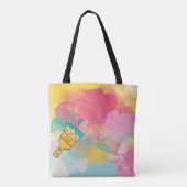 met een penseel beschilderd tote bag (Achterkant)