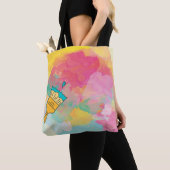 met een penseel beschilderd tote bag (Dichtbij)