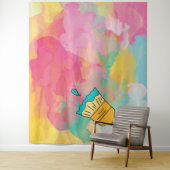 met een penseel beschilderd wandkleed (In situ)