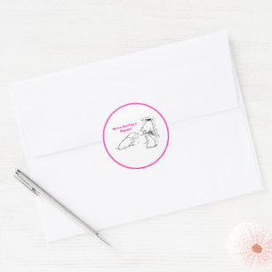 Met een Pig-Nic Picknick Funny Pig Cartoon Ronde Sticker