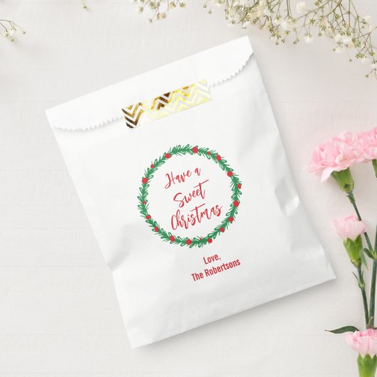 Met een prettige kerst, een feestdag. bedankzakje (Gezegeld)