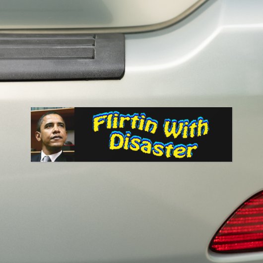 Met een ramp bumpersticker (Op auto)