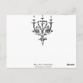 Met een roos tussen mijn tanden briefkaart (Achterkant)