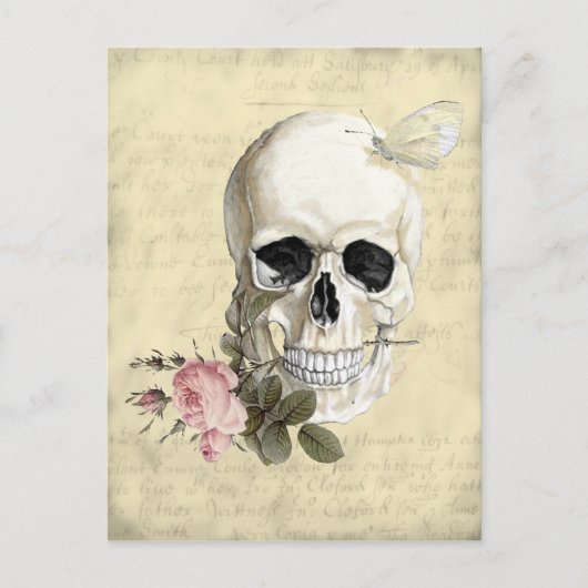 Met een roos tussen mijn tanden briefkaart (Voorkant)