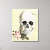 Met een roos tussen mijn tanden canvas afdruk (Voorkant)