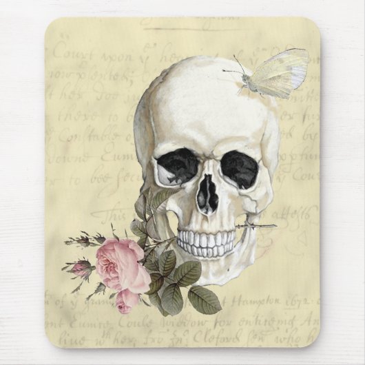 Met een roos tussen mijn tanden muismat (Voorkant)