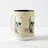 Met een roos tussen mijn tanden tweekleurige koffiemok (Voorkant links)