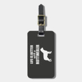 Met een rottweiler bagagelabel (Voorkant verticaal)