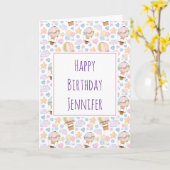 met een schattig en griezelig patroon. Warmluchtba Kaart (Gele Bloem)