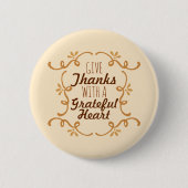 Met een schitterende Thanksgiving | Pin-Button Ronde Button 5,7 Cm (Voorkant)