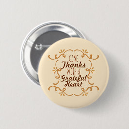 Met een schitterende Thanksgiving | Pin-Button Ronde Button 5,7 Cm