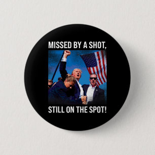 Met een schot Donald Trump historisch moment Ronde Button 5,7 Cm