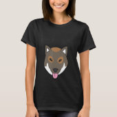 Met een Shikoku Cute Shikoku Inu Dog T-shirt (Voorkant)