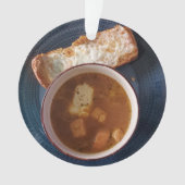 Met een soep-er kerstmis | Funny Food Pun Ornament (voorkant)
