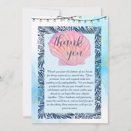 met een strandthema bedankkaart