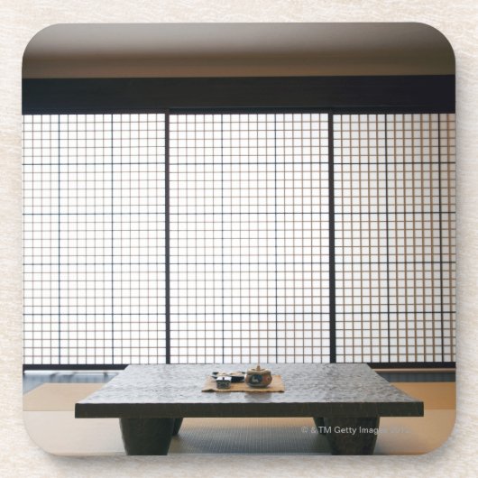 met een tatoeage van hout en een moderne stijl : drankjes onderzetter (Voorkant)