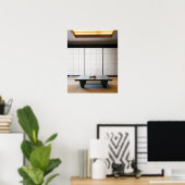 met een tatoeage van hout en een moderne stijl : poster (Thuiskantoor)