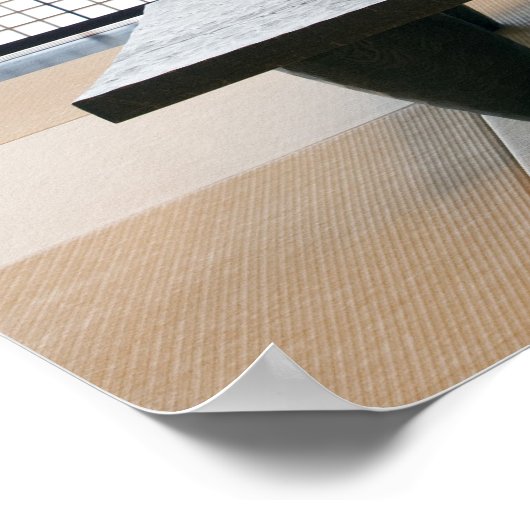 met een tatoeage van hout en een moderne stijl : poster (Hoek)