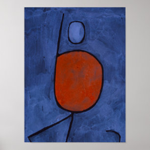 Met een Umbrella, 1939 door Paul Klee Poster