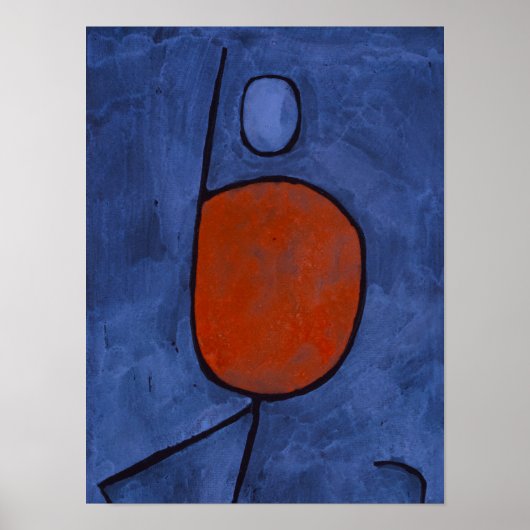 Met een Umbrella, 1939 door Paul Klee Poster (Voorkant)