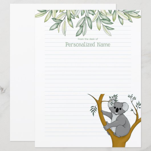 Met een voering beklede plaat van Callie Koala Euc (Voorkant / Achterkant)