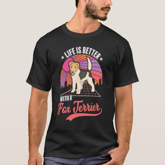 Met een Vossterriër T-shirt (Voorkant)