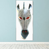 met een zebra-masker omsloten canvas afdruk (Insitu (Houten vloer))