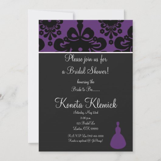 Met een zwarte kopie, zwarte silhouette... kaart (Voorkant)